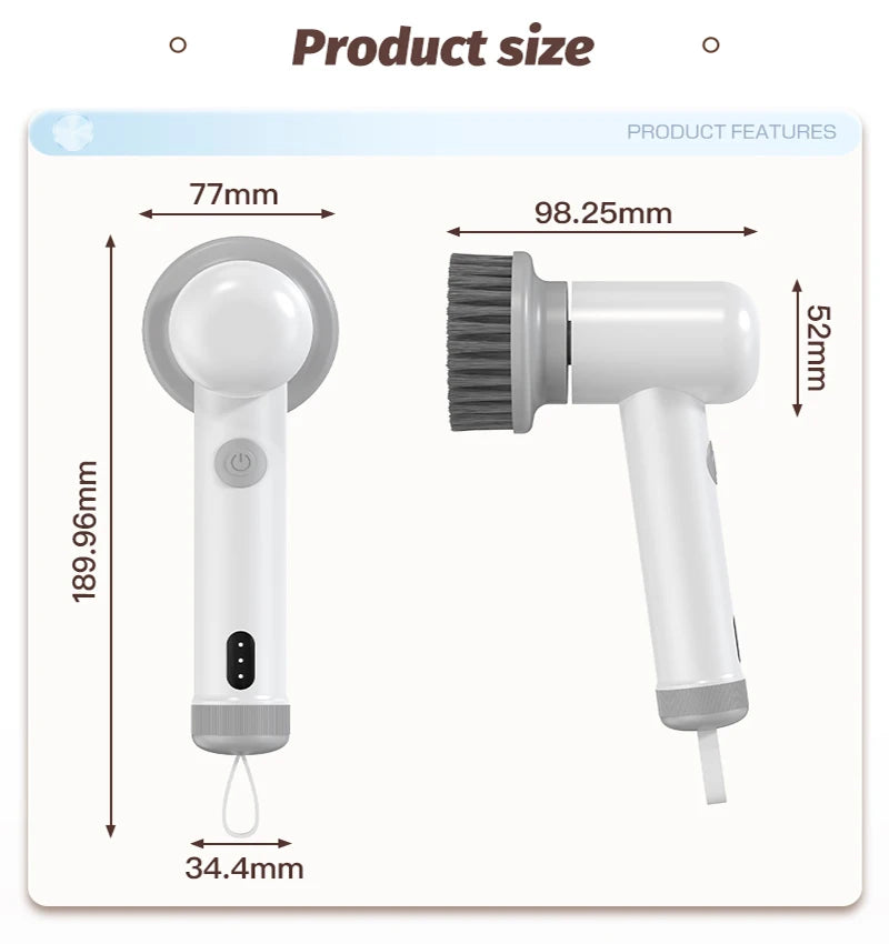 New Wireless Electric Cleaning Brush Housework Kitchen Dishwashing Brush Bathtub Tile Professional Cleaning Brush Labor FREE Shipping