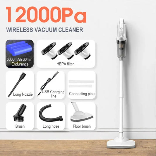 Wireless Vacuum Cleaner Handheld Cordless Dual Mini Appliance 12kPa Suction Chargable Built-in Battrery Car&Home Vacuum Cleaner FREE Shipping
