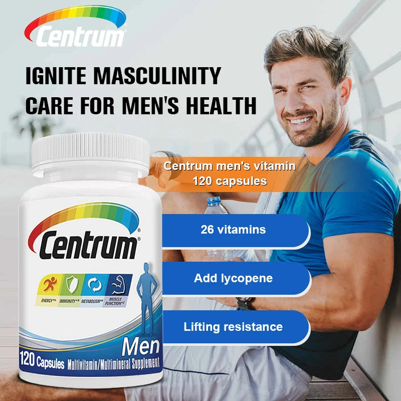 Centrum Multivitamin for Men and Mineral Supplements, Energy Support, Muscle Mass, Immune System, Antioxidants FREE SHIPPING
