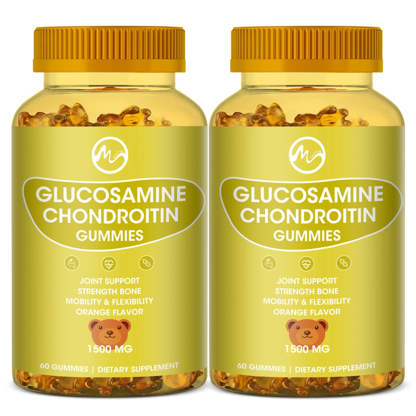 Glucosamine Chondroitin Gummies For Joint Support & Health Complex With Additional Msm Collagen Peptides For Hair, Skin & Nails FREE SHIPPING