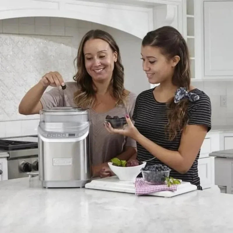 Ice Cream Maker Machine, 2 Quart, Cool Creations Frozen Yogurt, Gelato, Sorbet Maker, LCD Screen and Timer