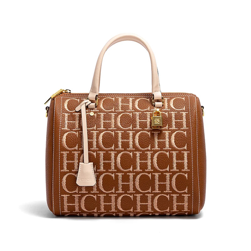 CHCH Women's Shoulder Bag New Embroidered Letter Design Handbag Women's Tote Bag