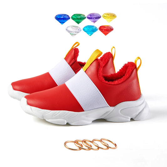 Sonic Shoes Winter For Boy Kids Go Fast Sonic Zapatillas Sonic Red Sonic Shoes For Kids Boys Girls Cartoon Anime Sonic  Shoes FREE SHIPPING
