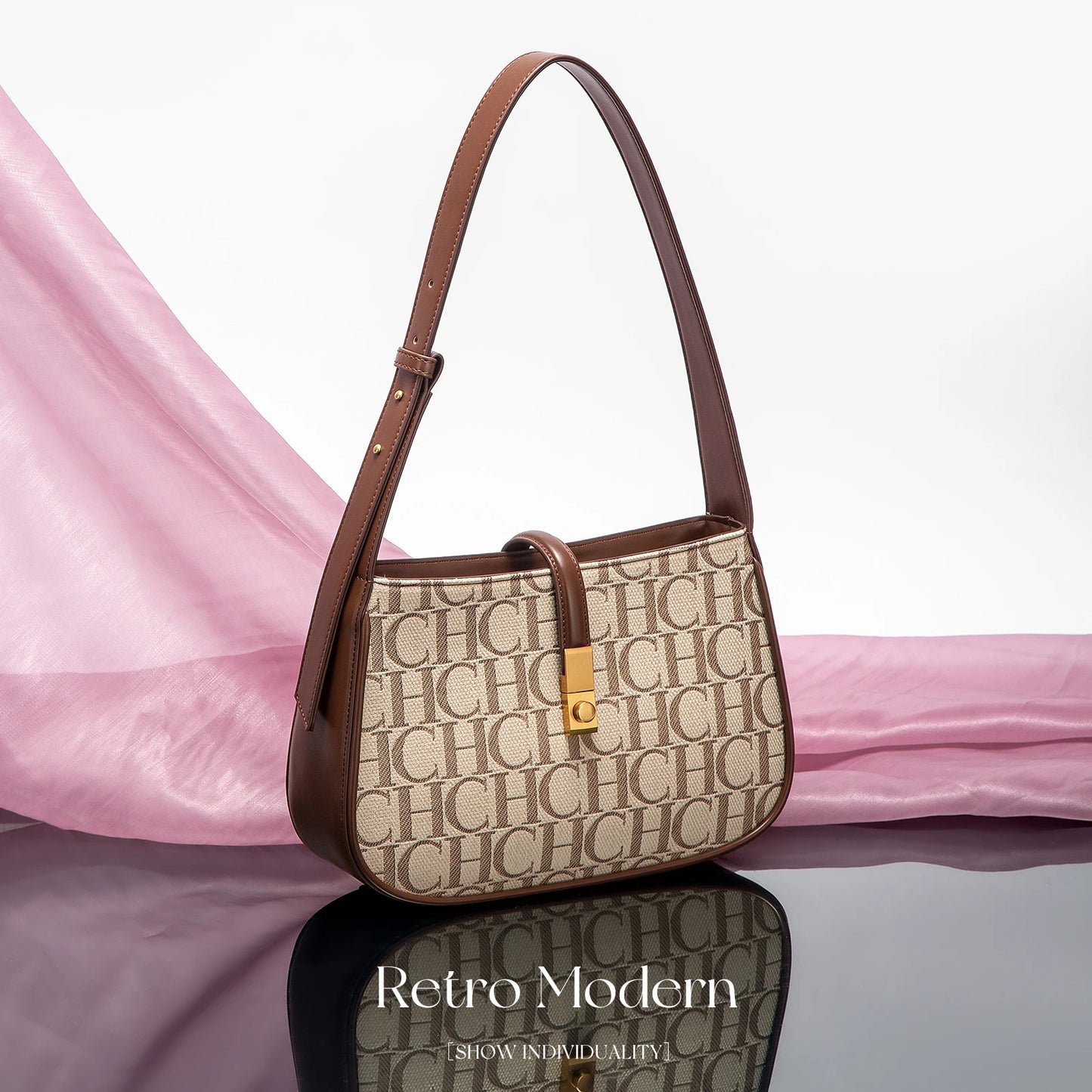 Fashionable Classic Retro New Luxury Letter Design Women's Party Multi functional Occasion Handbag