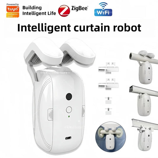 Smart Curtain Robot  with Tuya APP Contral WiFi Automatic Intelligent Curtain Companion No Track ZigBee Electric Curtain Motor FREE Shipping