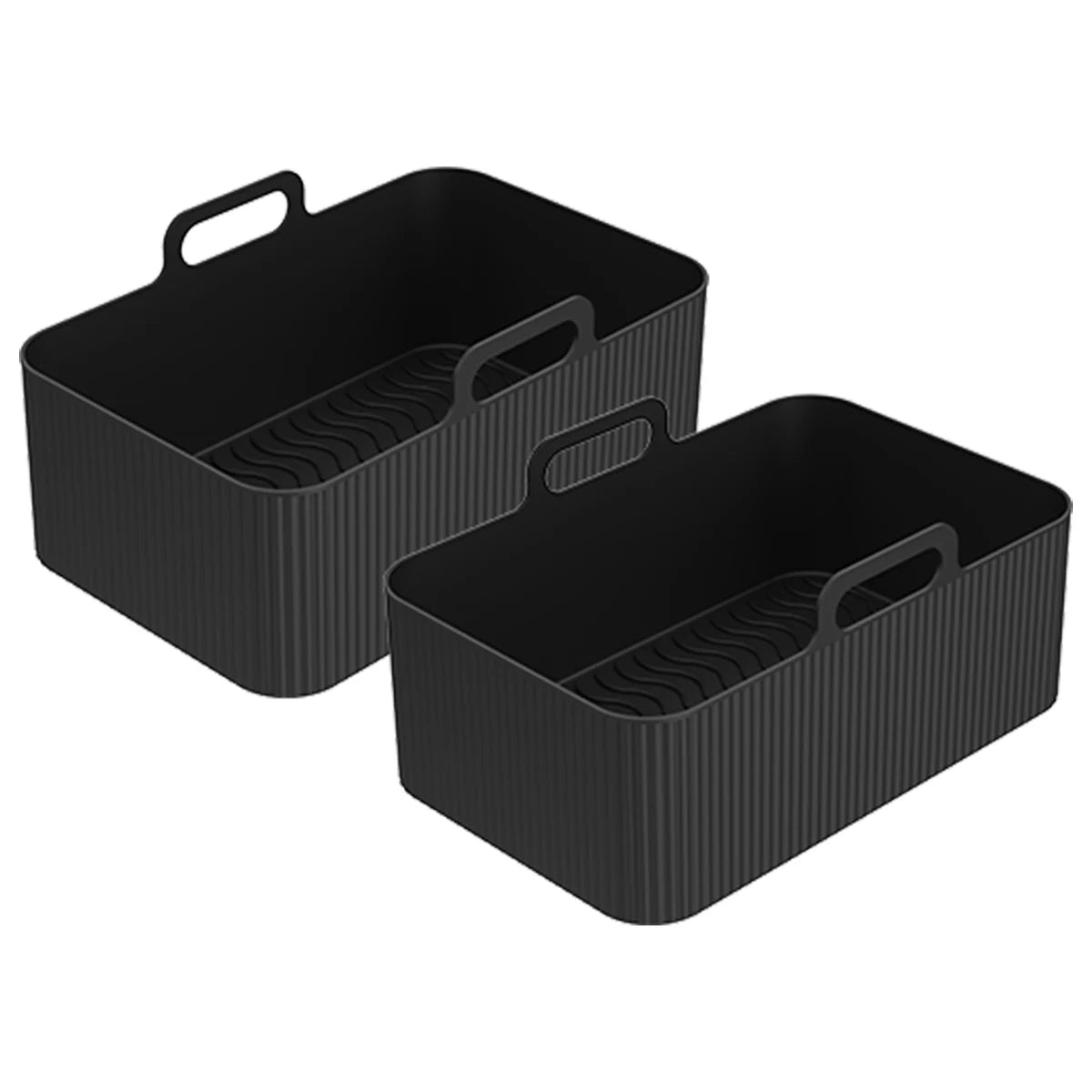 1/2PCS Reusable Air Fryer Silicone Tray Dish Dual 2 Basket Baking Pan Oven Pot Plate Liner Dual Air Fryer Accessories For Ninja FREE Shipping