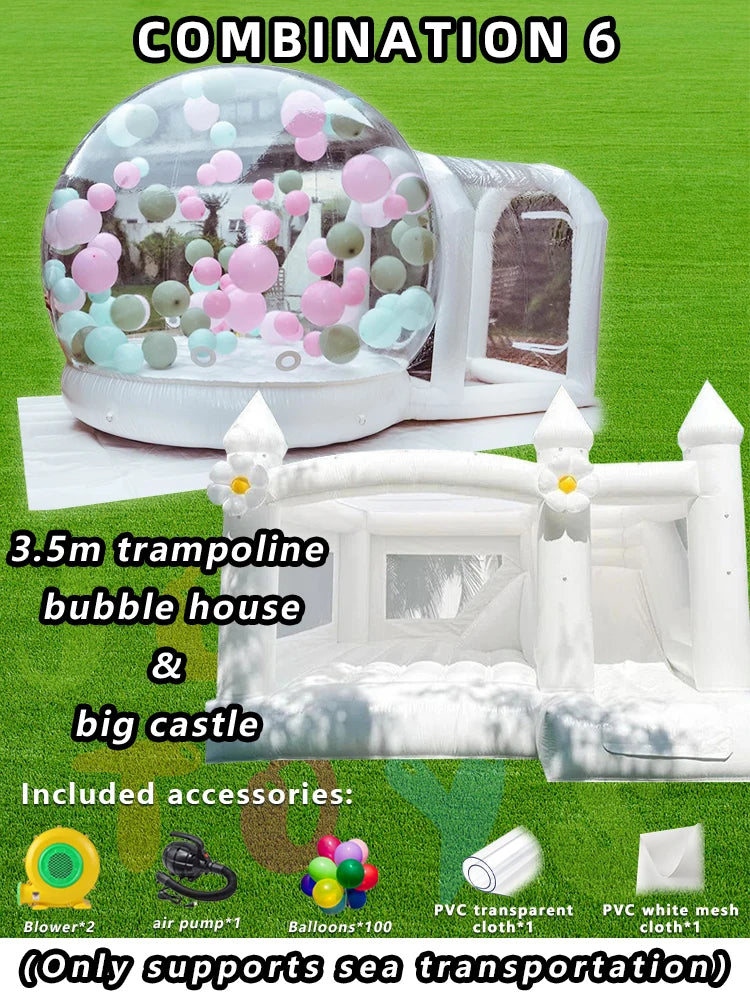JOLLY TOYS Inflable Balloon inflatable bubble house with trampoline and transparent dome PVC material  with blower FREE SHIPPING