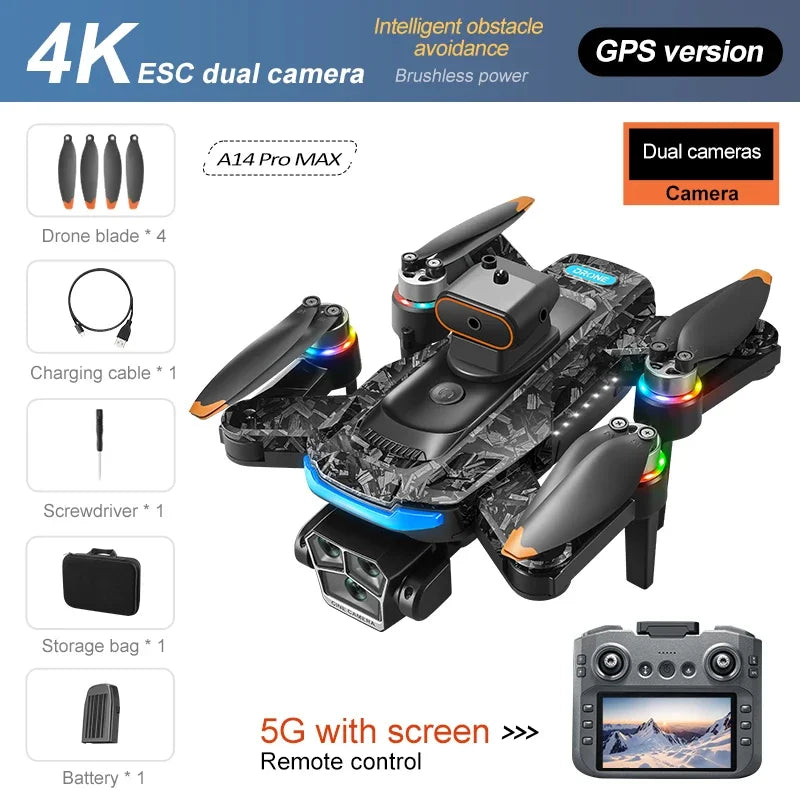 xiaomi mijia A14 ProMax Drone 8K HD Camera Quadcopter with Screen Remote Control 5G WIFI Aerial Photography Brushless RC Dron