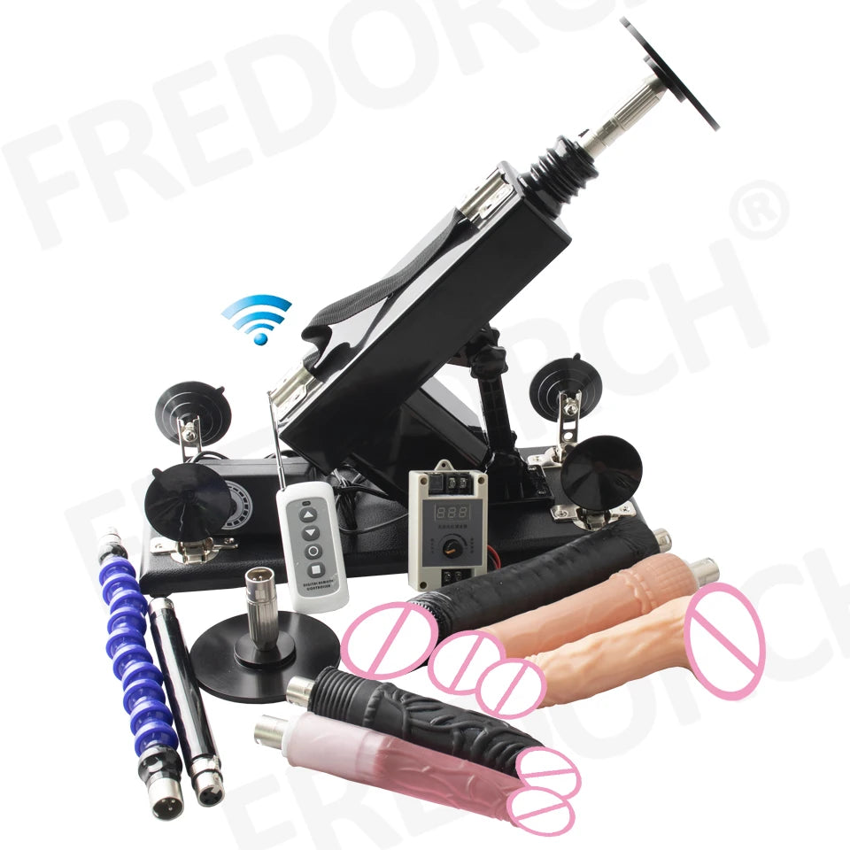 FREDORCH Sex Machine for Woman Adjustable Masturbating Pumping with 3XLR Accessories Sex Gun Love Machine for Men Adult Toys FREE Shipping