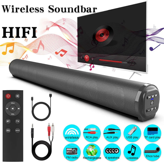 Sound Bar TV Sound System Bluetooth Speaker Wireless Subwoofer Bass Home Theater Rechargeable Lound Portable Speaker Free Shipping