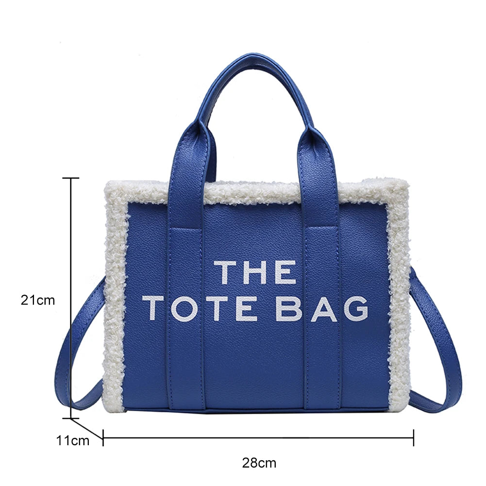 New The Tote Bag Letter Printed Sequins Top-Handle Bag Women Leather Handbag Luxury Designer Glitter Shoulder Crossbody Bag 2023