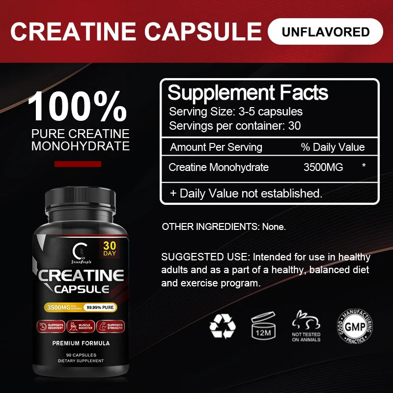 Creatine Monohydrate , Pre-workout Creatine To Help Build Muscle, Enhance Energy and Performance