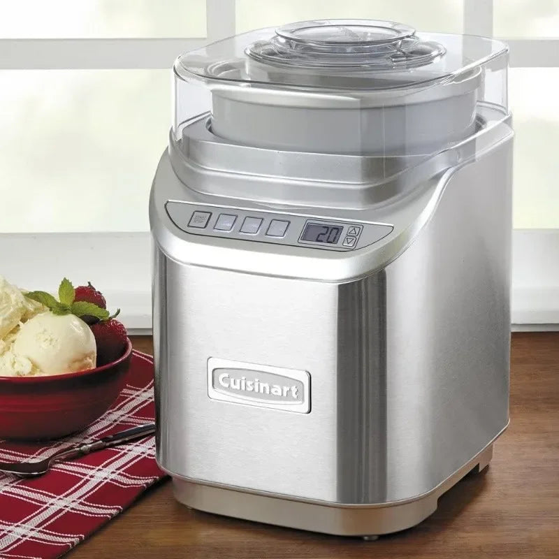 Ice Cream Maker Machine, 2 Quart, Cool Creations Frozen Yogurt, Gelato, Sorbet Maker, LCD Screen and Timer