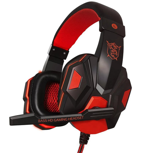 New Gaming Headset Headphones With LED Light Mic Stereo Earphones Deep Bass For PC Computer Gamer Laptop Auriculares For PS4 Xbox FREE Shipping