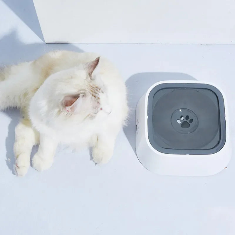 1.5L Dog Drinking Water Bowls Floating Non-Wetting Mouth Cat Slow Anti-Overflow Water Feeding Dispenser Large Capacity FREE Shipping