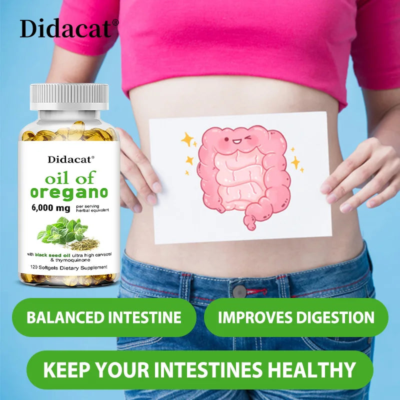 Oregano oil softgels for intestinal health, antioxidant, digestive health, immune support FREE SHIPPING