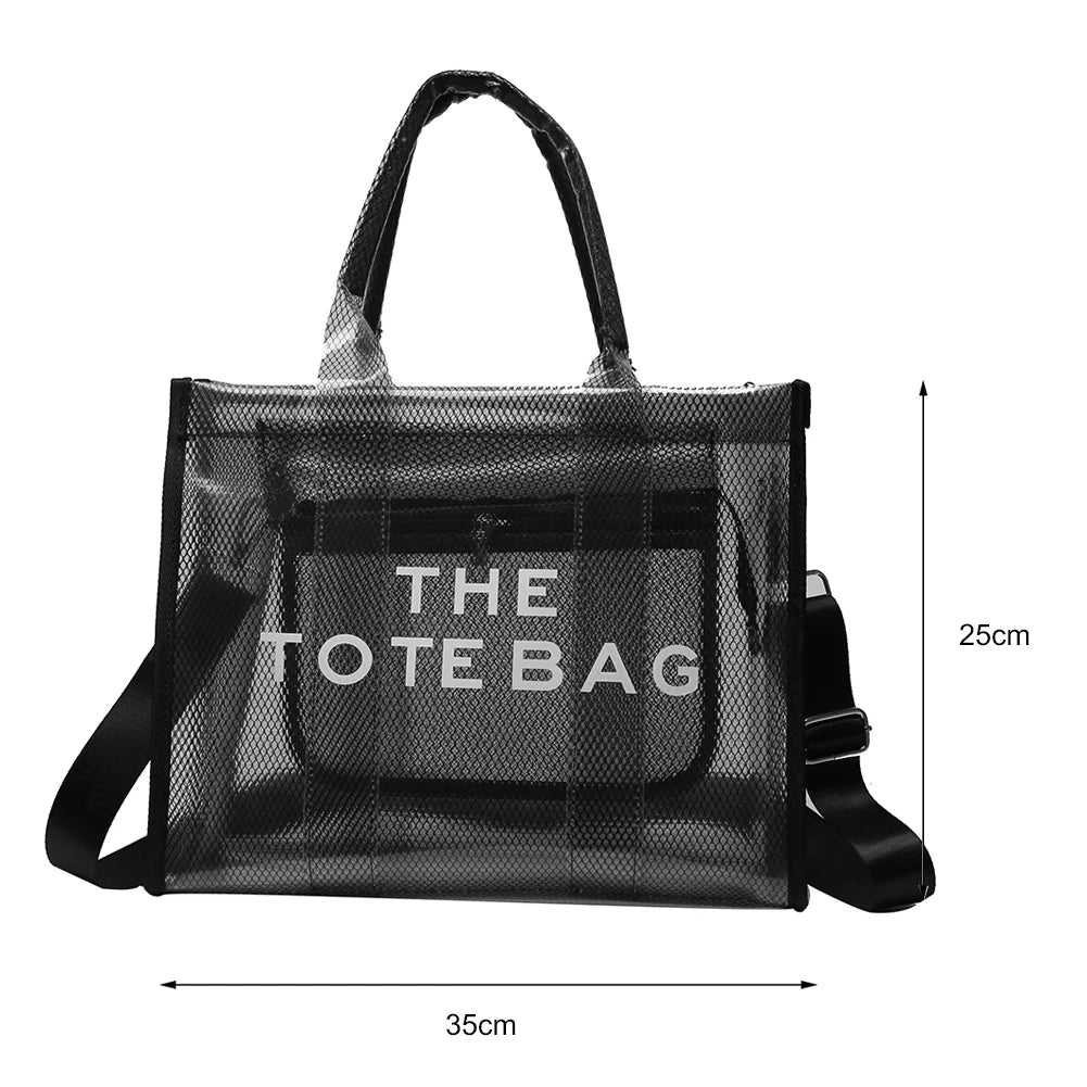 New The Tote Bag Letter Printed Sequins Top-Handle Bag Women Leather Handbag Luxury Designer Glitter Shoulder Crossbody Bag 2023