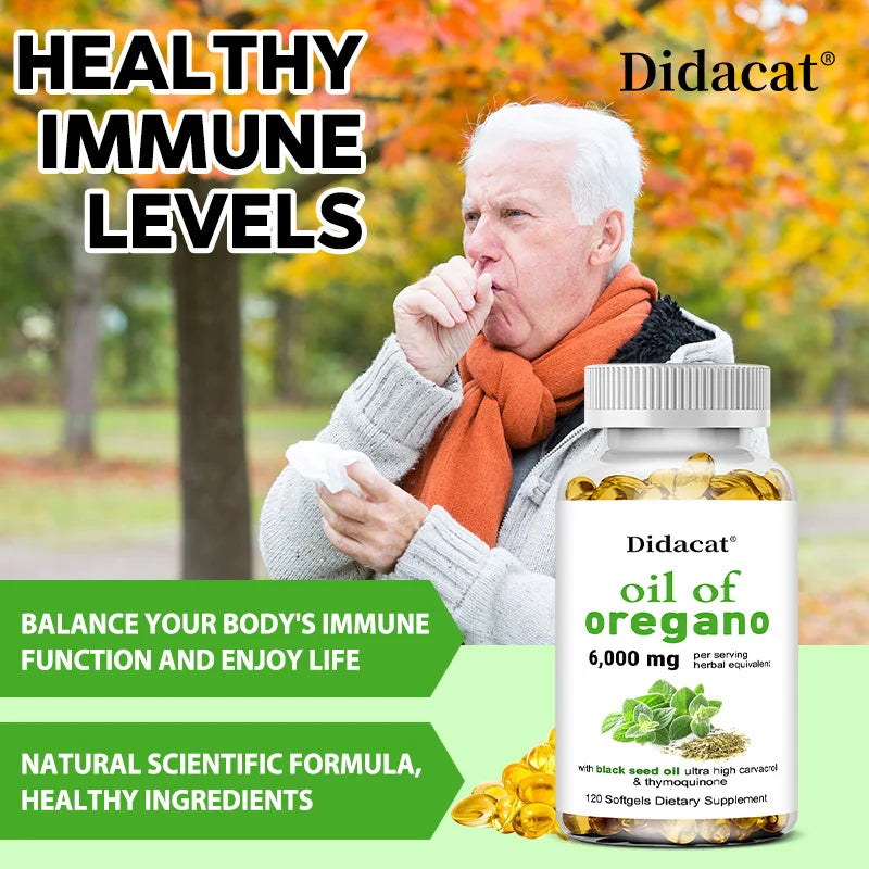 Oregano oil softgels for intestinal health, antioxidant, digestive health, immune support FREE SHIPPING