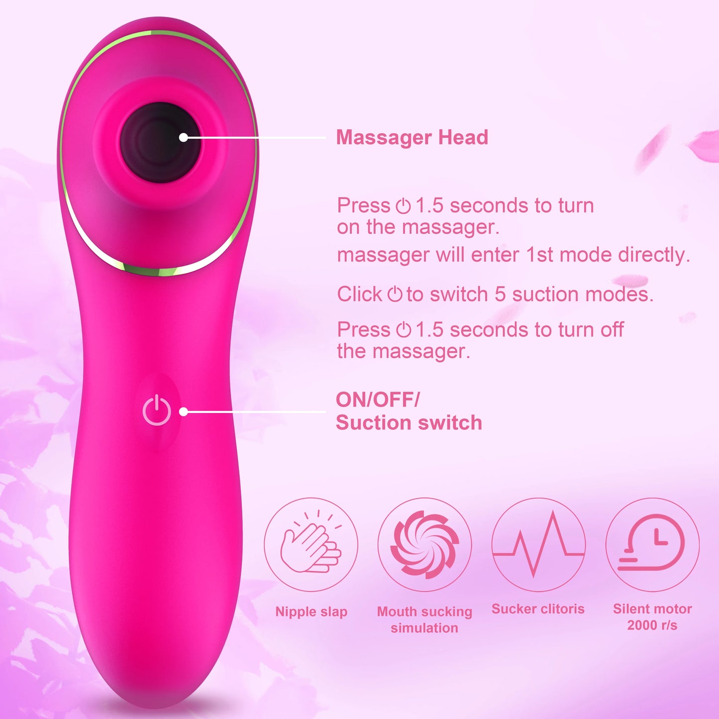 Women Sucking Vibrator Female Clitoris Nipple Oral Masturbator Vagina G Spot Vacuum Massager female sex toys for Adult Product FREE Shipping