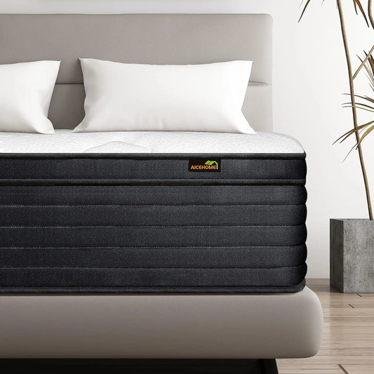 Full Mattress, Hybrid Mattress High Density Foam Individually Wrapped Pocket Coils Mattresses,Motion Isolation Medium Firm Full FREE SHIPPING