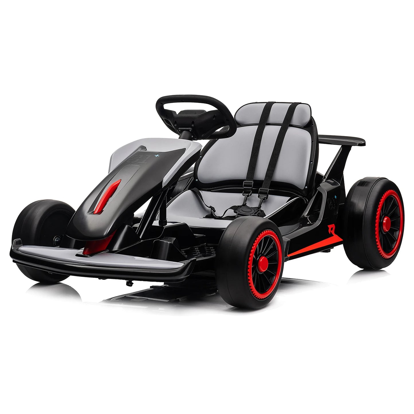 High Speed Electric Go Kart for Kids 24V7Ah Battery Pedal Drift Kart with Two 150W Motors Ride on Toys for Kids Ages 6+
