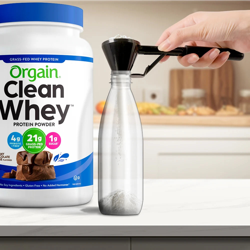 CAFEMASY Creative Measuring Spoon Funnel For Protein Powder, Workout & Sports Drinks Baby Formula Coffee Powder Kitchen Accessor