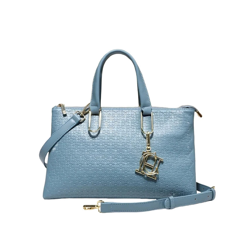 CH Daily Commuter Style High Feeling Ladies Tote Bag Letters Print Design Shoulder Bag Pure Colour Simple Fashion Ladies Crossbo