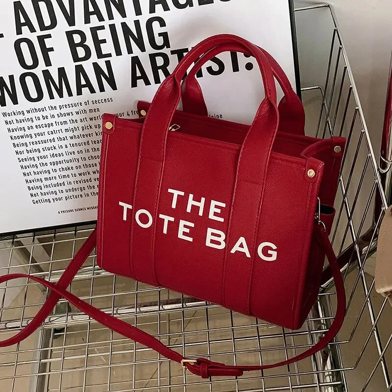 The Tote Bag For Women Crossbody Female Handbag New Solid Words Lette Leisure Large Bag,Luxury Fashion Bag,designer Bag for PU