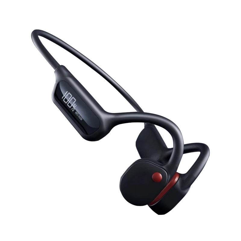 POLVCDG X10 bone conduction Bluetooth earphones with digital display swimming IXP8 waterproof built-in 32G MP3 earphones