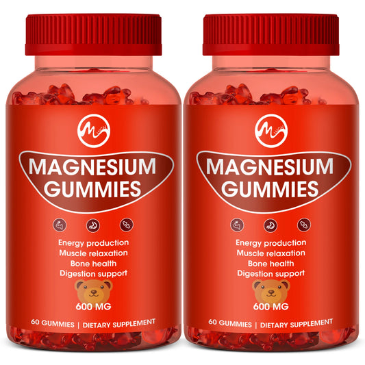 Magnesium Glycinate Gummies - Support Sleep Relax Nerves- Good Mood Brain Health Muscle Strengthen and Bones Free Shipping