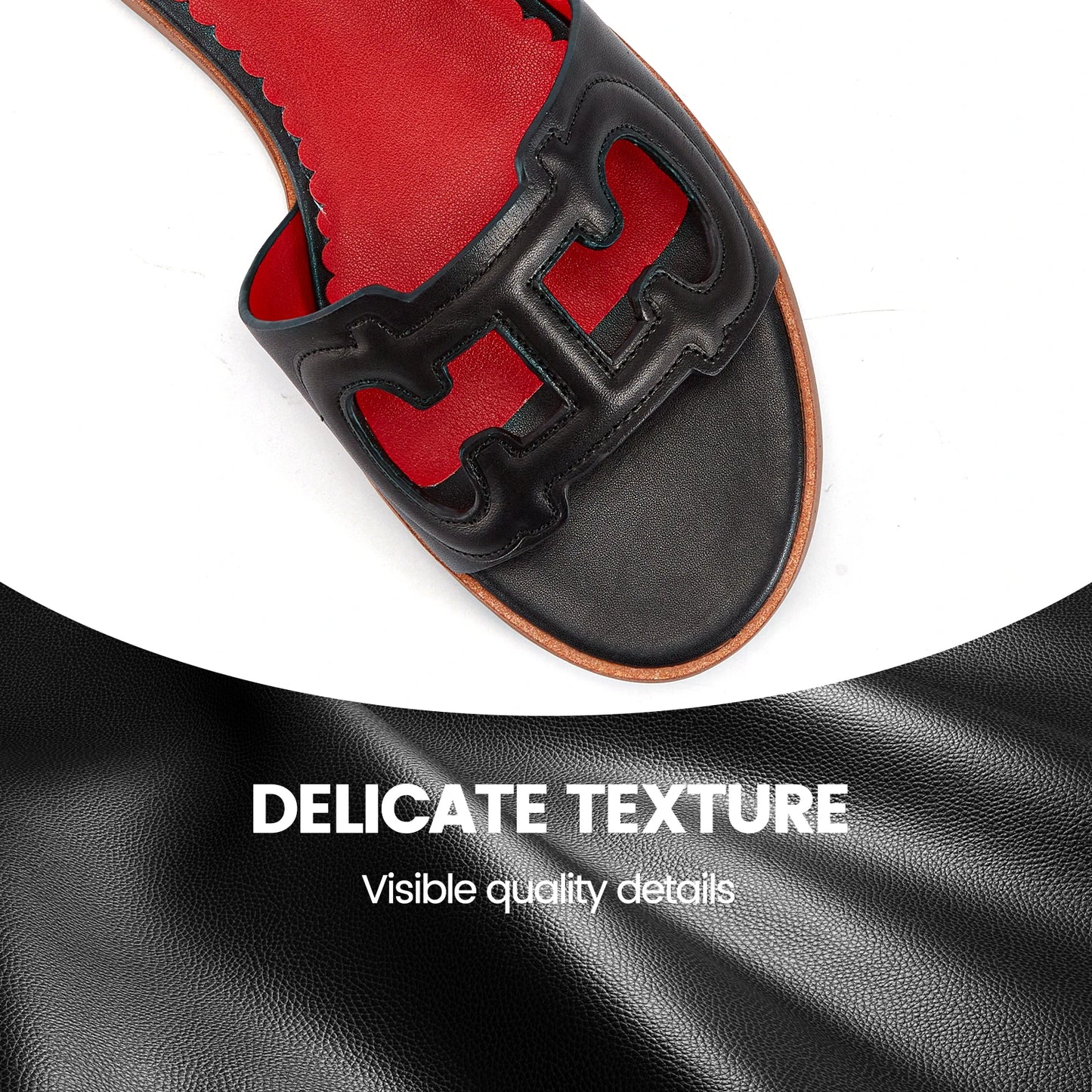 CH Women's Slippers 2024 Simple Black Flat Flat Women's Shoes Home Indoor Slippers