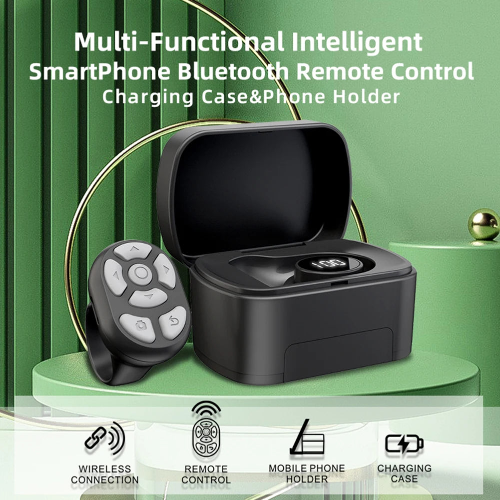 Wireless Bluetooth Ring Remote Control Fingertip Selfie Video Controller For Tik Tok Page Turner Browsing For for iOS Android