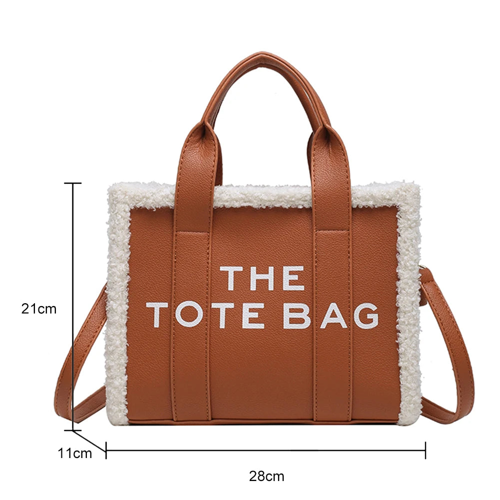 New The Tote Bag Letter Printed Sequins Top-Handle Bag Women Leather Handbag Luxury Designer Glitter Shoulder Crossbody Bag 2023