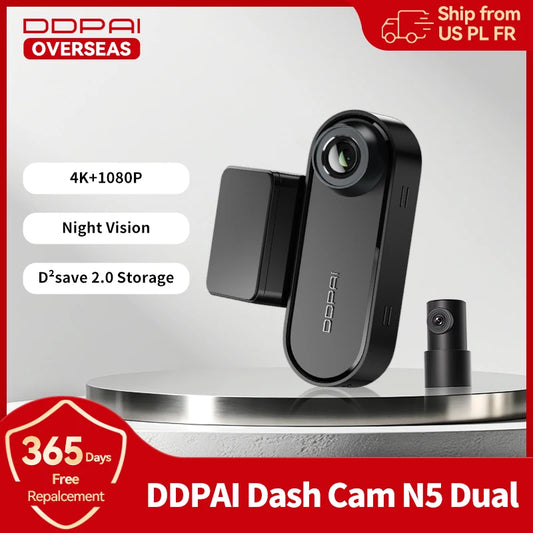 DDPAI Dash Cam N5 Dual Front and Rear 4K Ultra HD Resolution  Dash Camera NightVIS ADAS GPS Auto record