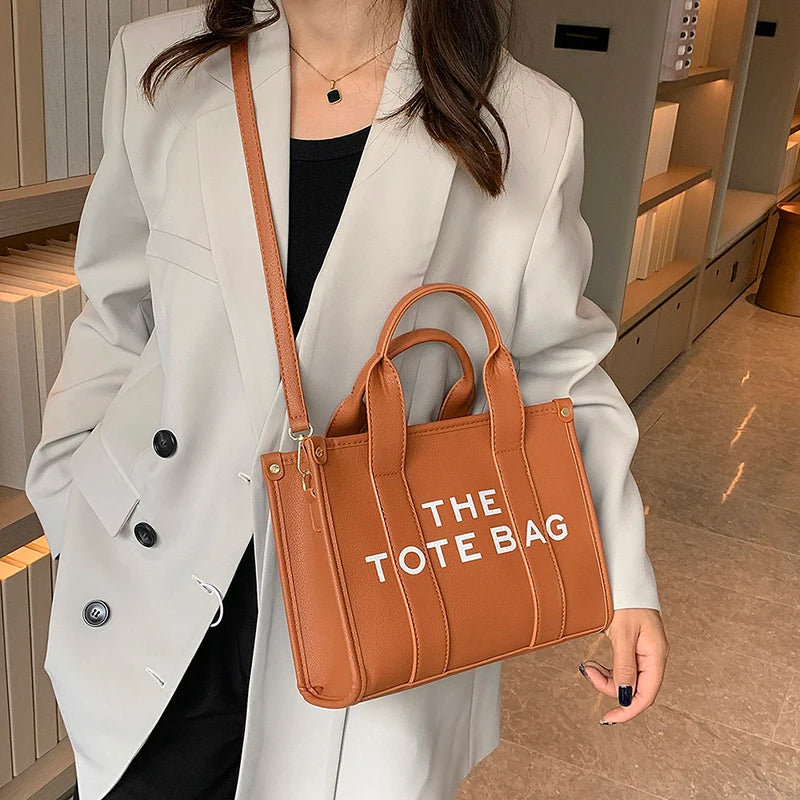 The Tote Bag For Women Crossbody Female Handbag New Solid Words Lette Leisure Large Bag,Luxury Fashion Bag,designer Bag for PU