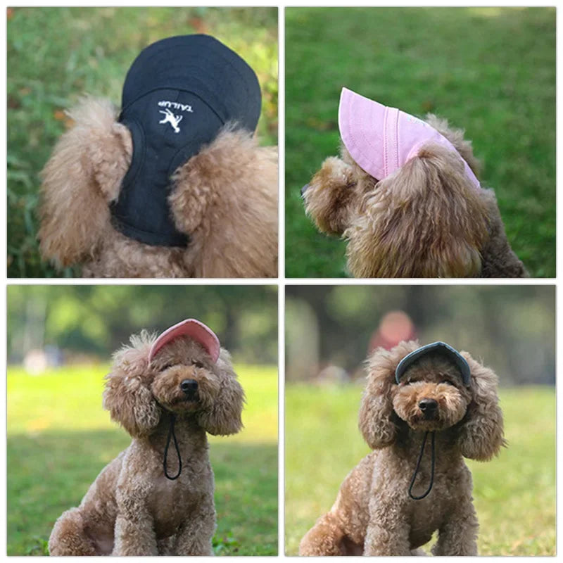 Pet Dog Caps Small Puppy Pets Summer Solid Color Cap Dog Baseball Visor Hat Outdoor Accessories Sun Bonnet Cap Travelhelmet FREE Shippig