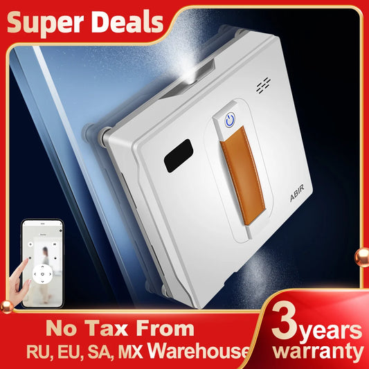 ABIR WD8 Robot Window Vacuum Cleaner,Dual Water Spray,Laser Sensor,Smart Home Glass Wall Wet Dry Cleaning ,APP&Remote Control FREE Shipping