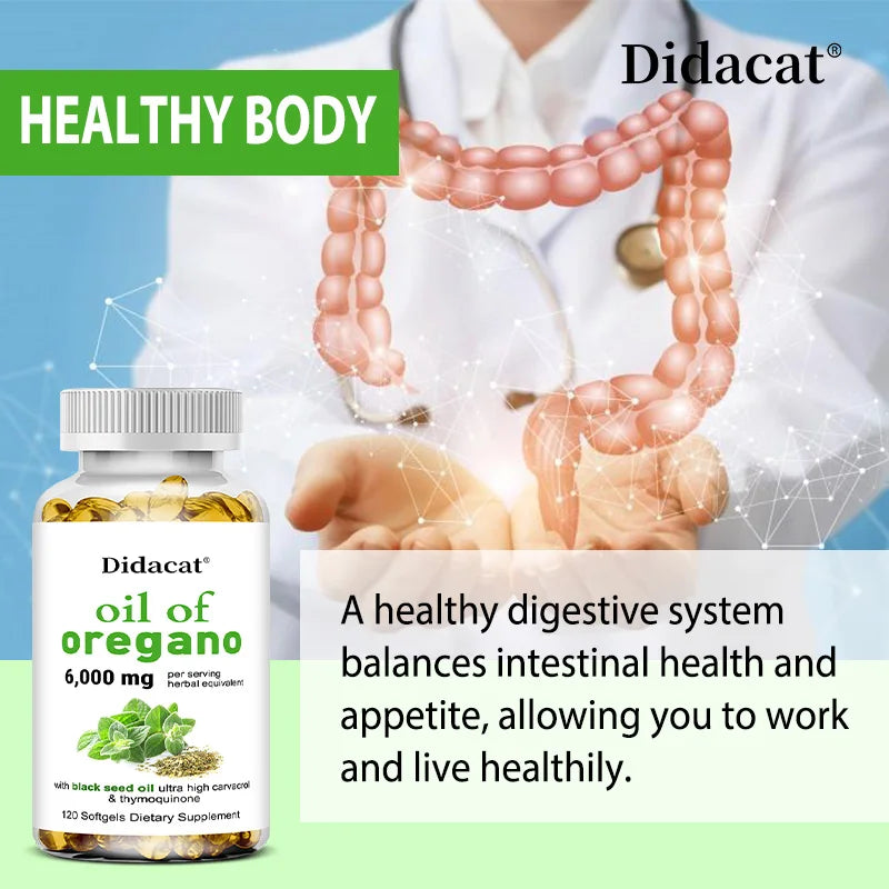 Oregano oil softgels for intestinal health, antioxidant, digestive health, immune support FREE SHIPPING