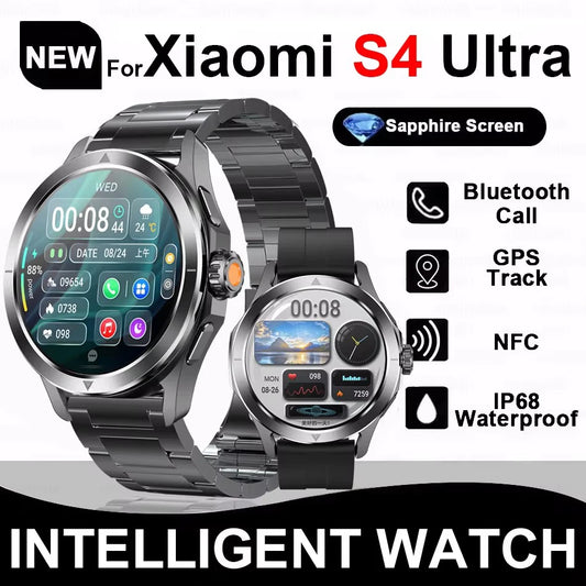 Xiaomi S4 Ultra Outdoor Sports Smart Watch Men 1.53 inch AMOLED NFC GPS Compass Heart rate Waterproof BT Call Smartwatch reloj Xiaomi FREE Shipping