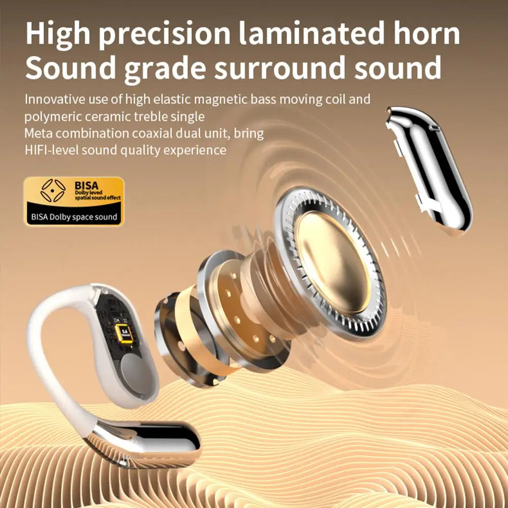 Q16Pro Wireless Bluetooth Headset with Long Battery Life Secure Hanging Ear Design Comfortable Painless Bluetooth Headphone