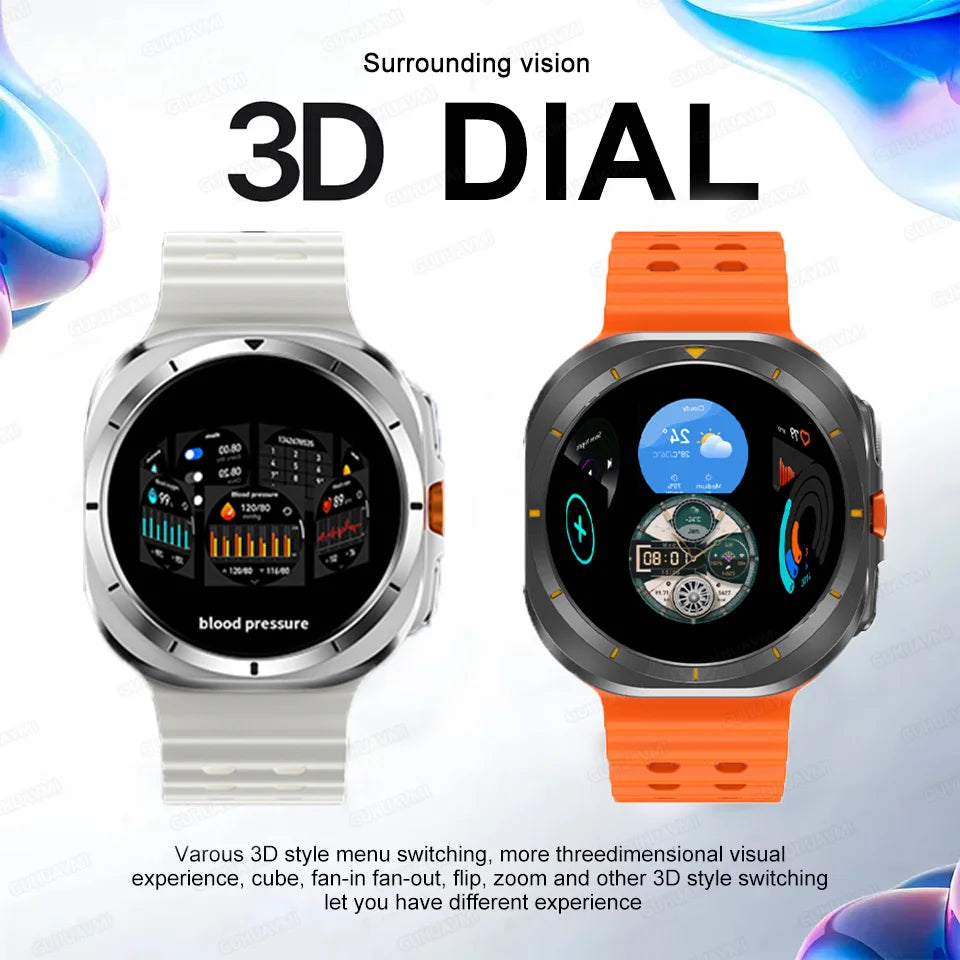 New Galaxi Watch 7 Ultra Smart Watch Men 32GB Memory Video GPS NFC 47mm AMOLED Fitness Tracker Health Smartwatch For Samsung