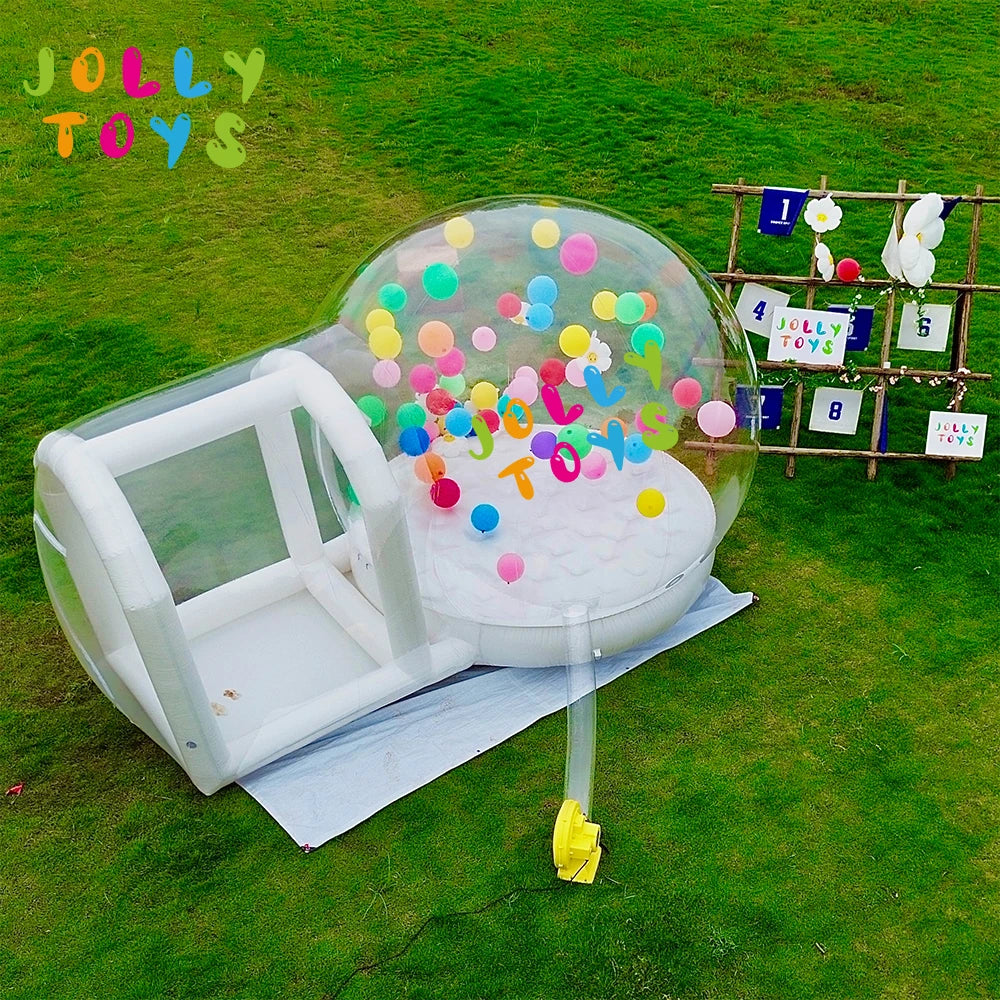 JOLLY TOYS Inflable Balloon inflatable bubble house with trampoline and transparent dome PVC material  with blower FREE SHIPPING