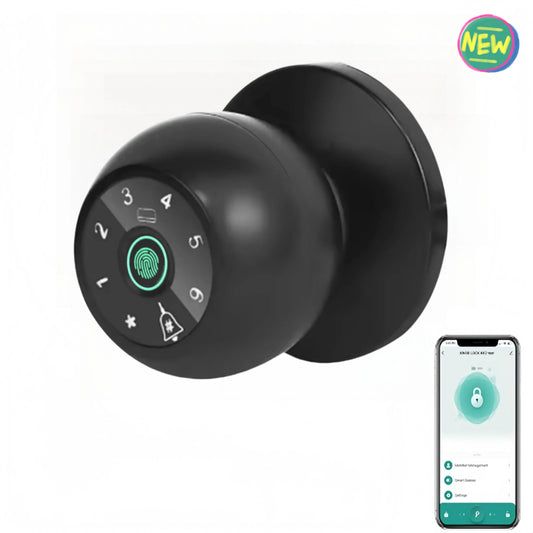 Tuya Smart Door lock  Remote Control Smart Fingerprint Password IC Card Ball Lock Dead Bolt For Indoor Home Wooden Metal Door FREE Shipping