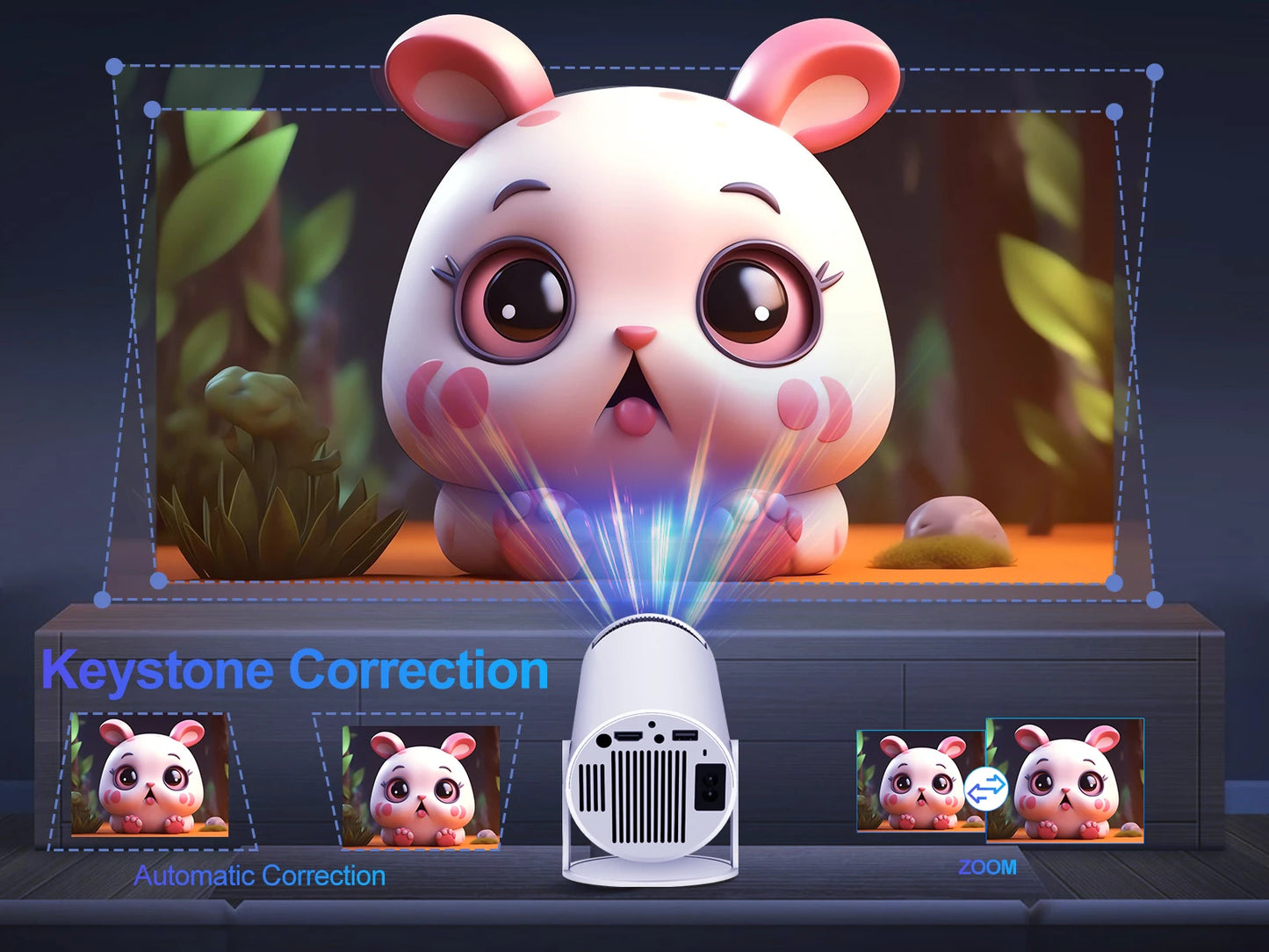 Magcubic HY300 Pro Projector 200ANSI Native 720P Wireless Screen Mirroring System Dual Band WiFi Hi-chip A3100 for Home Theater FREE SHIPPING