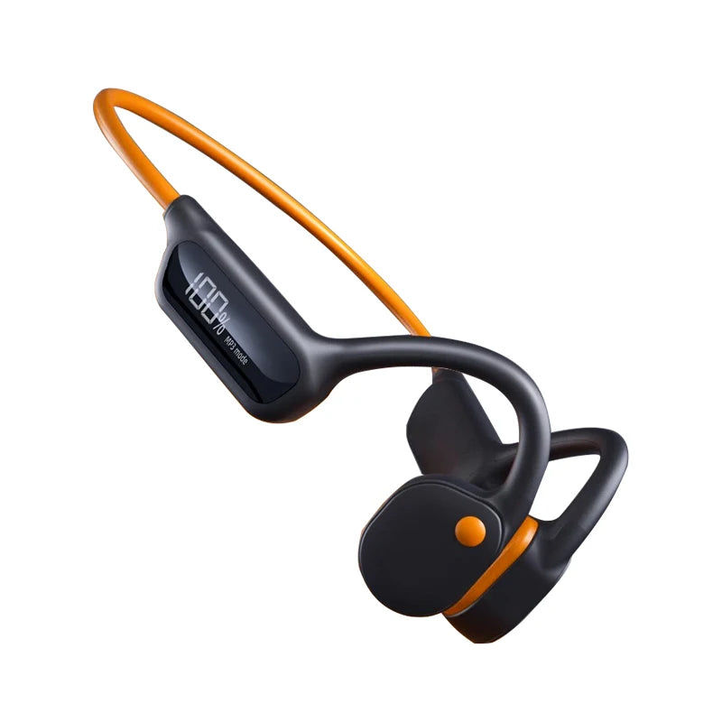 POLVCDG X10 bone conduction Bluetooth earphones with digital display swimming IXP8 waterproof built-in 32G MP3 earphones