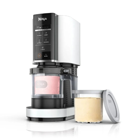 Ninja CREAMi Ice Cream Maker, White, 5 One-Touch Programs, 2 16oz Pints with Storage Lids FREE Shipping