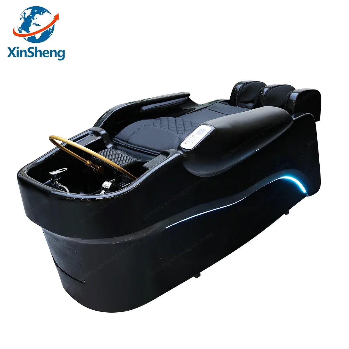 2025 Modern Design Japanese Head Shampoo Chair and Massage Bed with Wash Basin and Ceramic Sink for Barber Salon FREE Shipping