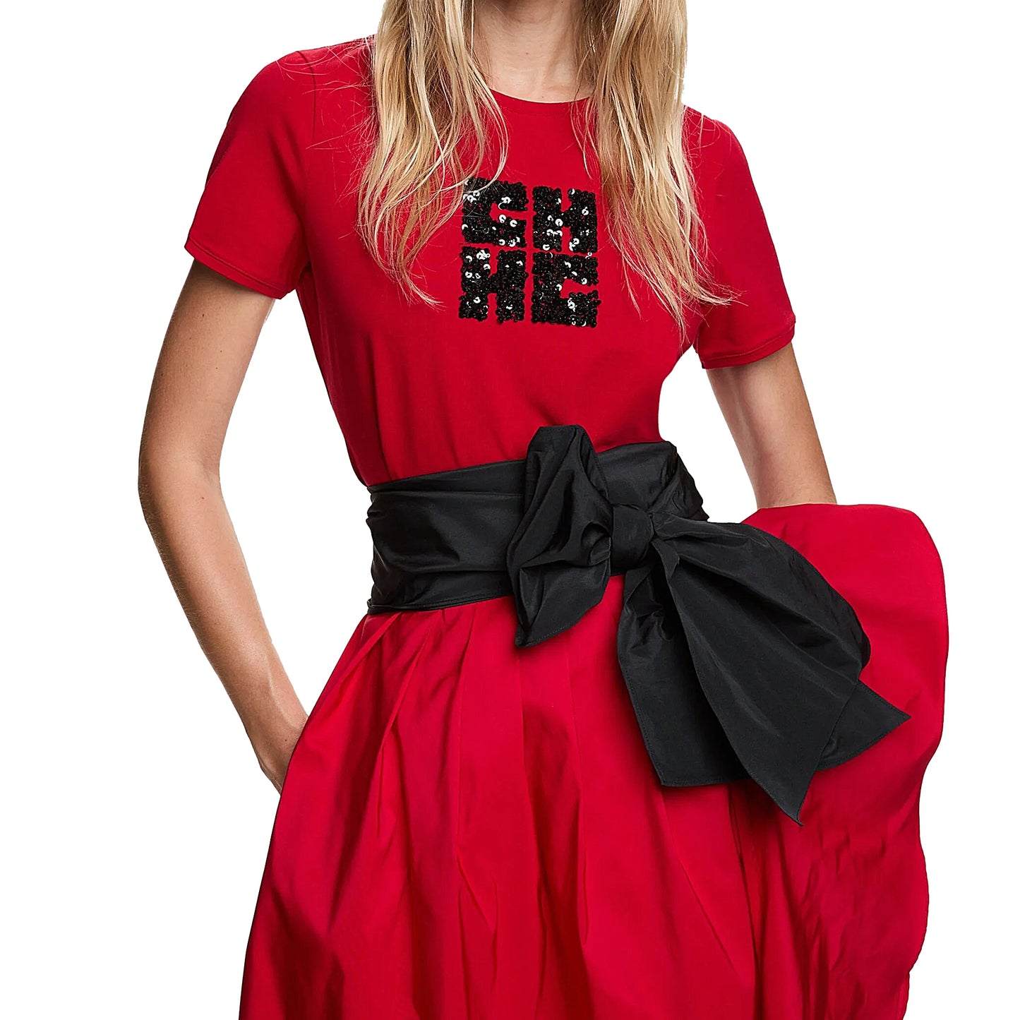 2025 New Women's T Shirts Short Sleeve O Neck Casual Temperament Sequin Design Cotton Female Tops Summer Women Tee Tops