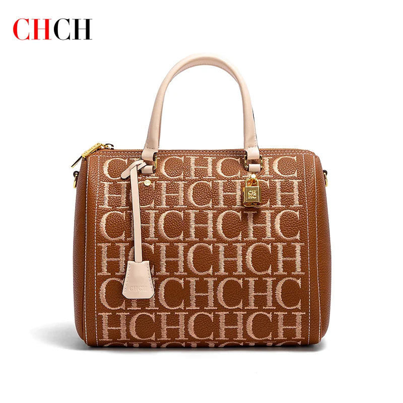 CHCH Women's Shoulder Bag New Embroidered Letter Design Handbag Women's Tote Bag