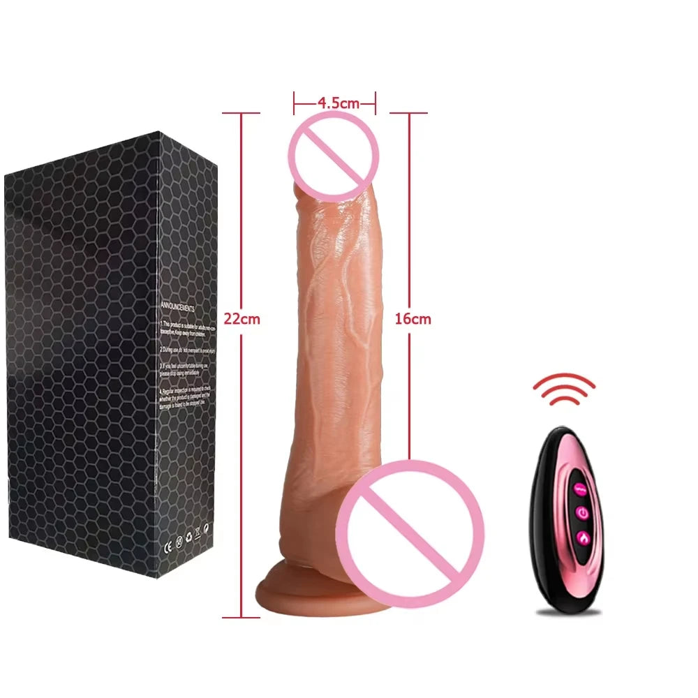 Realistic Dildo Vibrator Telescopic Female APP Remotely Controlled Heating Big Penis Massager Masturbator Adult Sex Toys Women, Pene Vibrador Guevo de plastico FREE Shipping